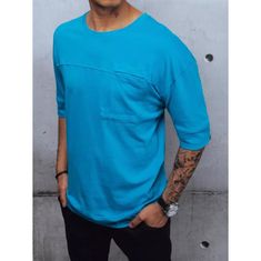 Dstreet Pánské tričko IDRA chrpově modré rx4635z M