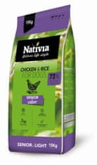 NATIVIA Senior&Light - Chicken&Rice kompletní krmivo pro psy 15 kg