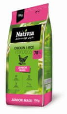 NATIVIA Junior maxi - Chicken&Rice kompletní krmivo pro štěňata velkých plemen 15 kg