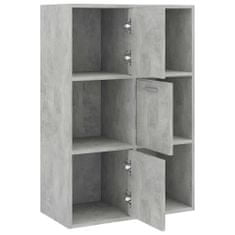 Greatstore Úložná skříňka betonově šedá 60 x 29,5 x 90 cm dřevotříska