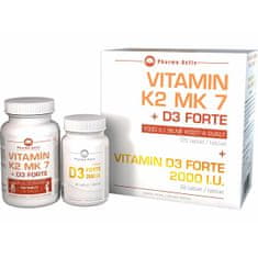 Pharma Activ Vitamín K2 MK7 + D3 FORTE 125 tbl. + Vitamín D3 Forte 30 tbl.