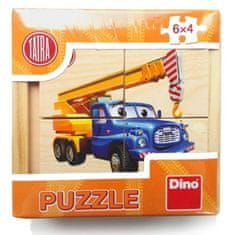 Dino Dřevěné puzzle Tatra 6x4 dílky