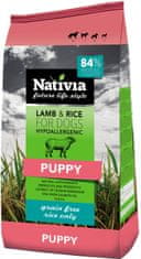 NATIVIA Puppy - Lamb&Rice kompletní hypoalergenní krmivo pro štěňata 15 kg