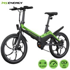 MS ENERGY E-bike i10, black green - rozbaleno