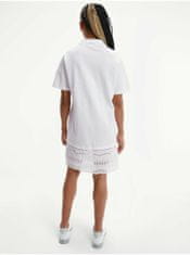 Tommy Hilfiger Bílé dámské šaty s límečkem Tommy Hilfiger XS