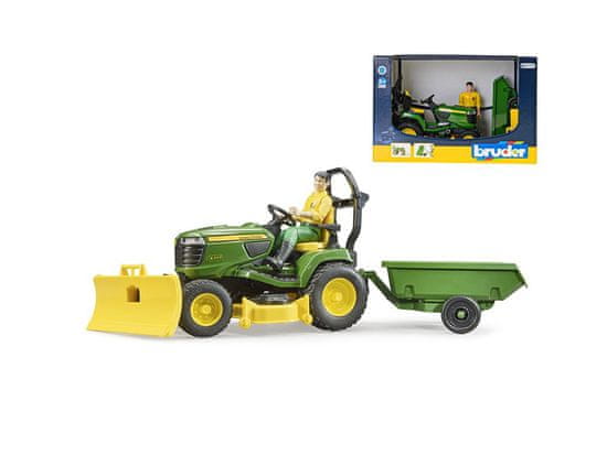 Bruder Traktor zahradní John Deere X949 15 cm na volný chod s postavičkou a doplňky