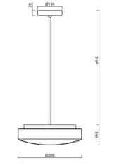 OSMONT OSMONT 61562 EDNA P3 závěsné skleněné svítidlo bílá IP40 4000 K 14W LED