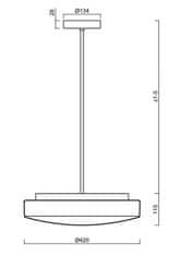 OSMONT OSMONT 61575 EDNA P4 závěsné skleněné svítidlo bílá IP40 4000 K 20W LED DALI