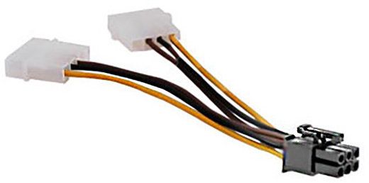 Akasa redukce napájení 2x4pin Molex (power 5,25) na 1xPCIexp