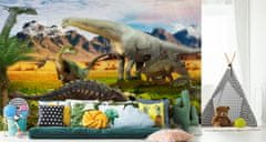 Muralo Fototapeta pro děti DINOSAUŘI 3D řeka 270x180