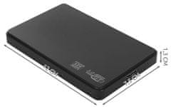 INTEREST pouzdro pro SATA HDD 2,5'' usb 3.0 černé