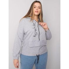 RELEVANCE Dámská mikina melanžová plus size KAYLEE šedá RV-BL-7179.27_381285 Univerzální