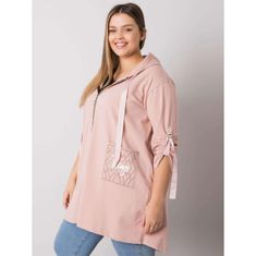 RELEVANCE Dámská mikina na zip ZURICH plus size tmavě růžová RV-BL-6795.84_381304 Univerzální