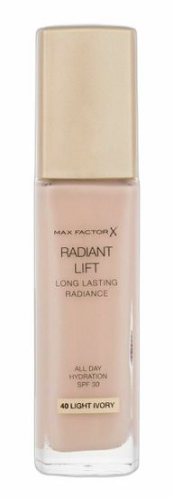 Max Factor 30ml radiant lift spf30, 40 light ivory, makeup