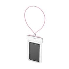 BASEUS Let's Go vodotěsné pouzdro na mobil 7.2'', bílé/růžové