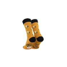 Crazy Socks Pánské ponožky "Přines mi pivo", žluté, 1 pár, velikost 44-47