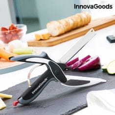 InnovaGoods Nůžky, nůž a mini krájecí prkénko, 3v1