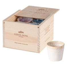 Costa Nova Dřevěný dárkový box na 8 espresso hrnečků Costa Nova