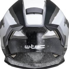 W-TEC Moto přilba Integra Graphic Barva Black-White, Velikost L (59-60)