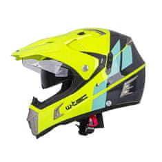 W-TEC Moto přilba Dualsport Barva Fluo Yellow-Blue, Velikost XL (61-62)