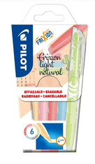 Pilot Gumovací zvýrazňovač 4139 FriXion Light Natural Colors set 6 kusů