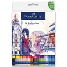Faber-Castell Popisovač Faber-Castell Goldfaber Aqua Dual Marker sada, 24 barev
