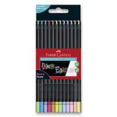 Faber-Castell Pastelky Faber-Castell Black Edition neon, pastel, 12 barev