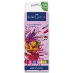 Faber-Castell Popisovač Faber-Castell Goldfaber Aqua Dual Marker Flowers sada, 6 barev