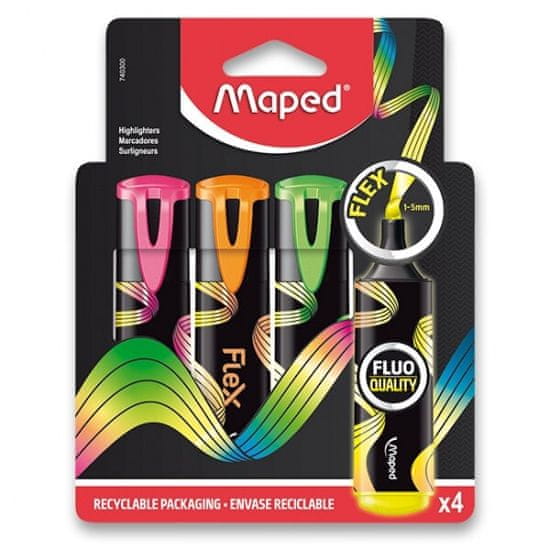 Maped Zvýrazňovač Maped Fluo Peps Flex sada 4 barev