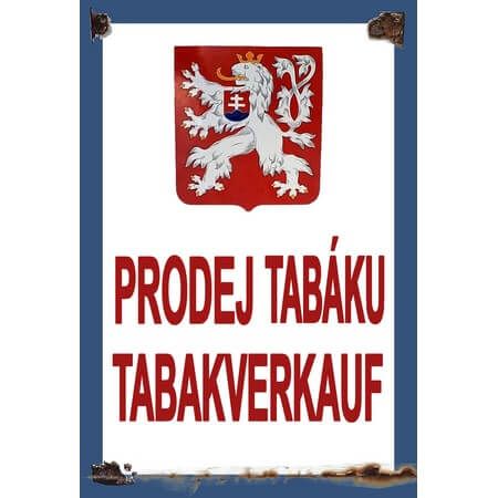 Retro Cedule Cedule Prodej tabáku Tabakverkauf