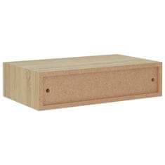 Greatstore Nástěnné police se zásuvkami 2 ks dub 40 x 23,5 x 10 cm MDF