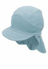 Sterntaler čepička chlapecká, Bio bavlna, s plachetkou UV 50+ modrá 1522230, 49