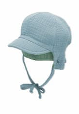 Sterntaler čepička oboustranná, chlapecká, zavazovací, Bio bavlna, s plachetkou UV 50+ modrá, zelená 1602227, 41