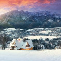 Muralo Fototapeta západ slunce ZAKOPANE hory 3D