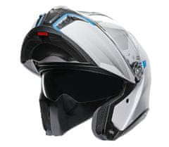 AGV Helma na moto TOURMODULAR MULTI MPLK FREQUENCY LIGHT GREY/BLUE vel. L