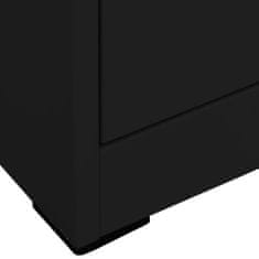 Greatstore Kancelářská skříň černá 46 x 62 x 133 cm ocel