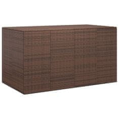 Vidaxl Zahradní úložný box PE ratan 194 x 100 x 103 cm hnědý