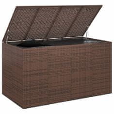 Greatstore Zahradní úložný box PE ratan 194 x 100 x 103 cm hnědý