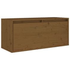 Greatstore Nástěnná skříňka medově hnědá 80x30x35 cm masivní borové dřevo