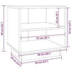 Greatstore Noční stolek 40 x 34 x 40 cm masivní borové dřevo