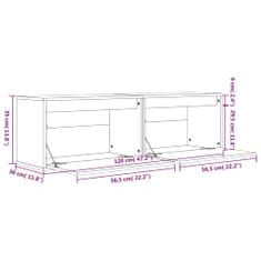 Greatstore Nástěnné skříňky 2 ks černé 60x30x35 cm masivní borové dřevo