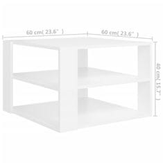 Vidaxl Konferenční stolek bílý 60 x 60 x 40 cm dřevotříska