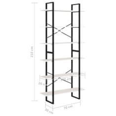 Petromila Vysoký regál bílý 100 x 30 x 210 cm masivní borové dřevo