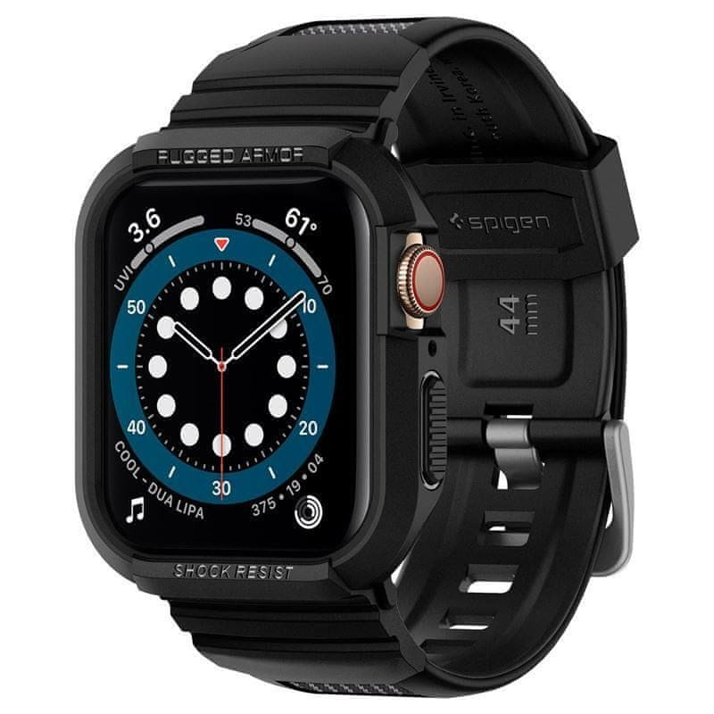 Spigen Ochranny kryt Rugged Armor Pro pro Apple Watch 7 45mm 6 SE 5 4 44mm 062CS25324 erny rozbaleno MALL.CZ