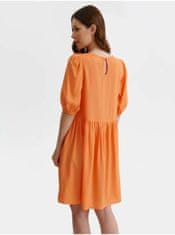 Top Secret Oranžové dámské krátké šaty s balonovými rukávy TOP SECRET XS