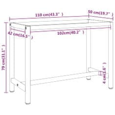 Petromila Rám pracovního stolu matně černý a červený 110 x 50 x 79 cm kov