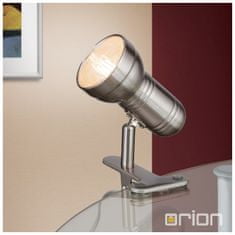 Orion Str10-411-S Klipová stolní lampa WILHELM satin