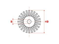 Kart Radiální kartáč copánkový ø 120 mm - ocel