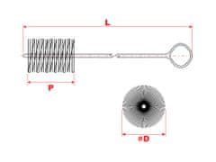 Kart Štětka kominická ø 160 mm - ocel (2m)