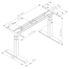 Ergosolid SR21B Elektrický dvoumotorový rám stolu Ergosolid SR21B